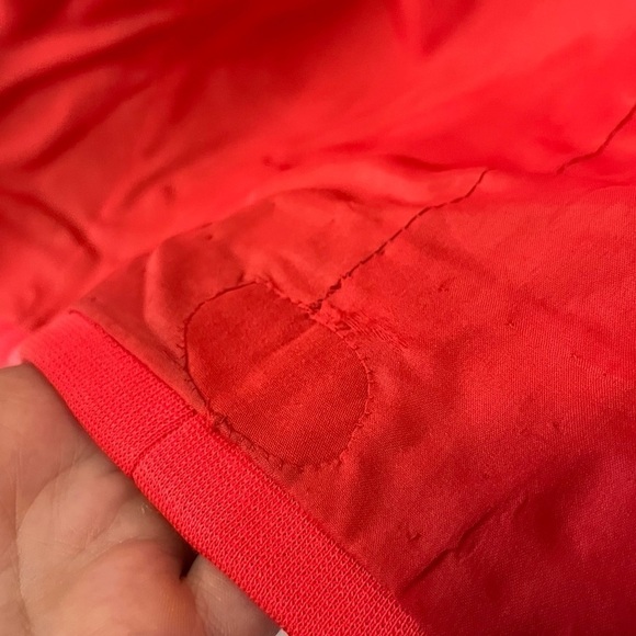 Vintage Mod 1960's Cropped Boxy Knit Blazer Jacket Neon Bright Red Orange - Picture 10 of 12